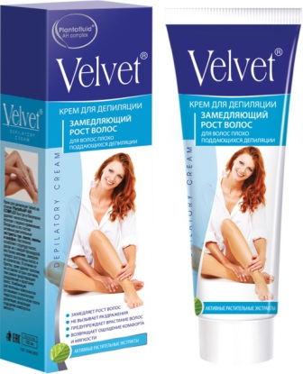 Velvet крем для депиляции замедляющий рост волос Активные растительные экстракты 100мл