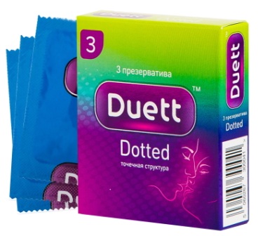 Презервативы DUETT Dotted N 3