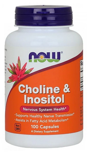 NOW Choline и Inositol холин+инозитол капс 1142мг N 100