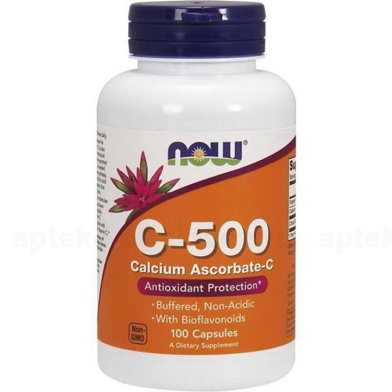 NOW Vitamin Calcium Ascorbate Capsules витамин С-500 капс 828мг N 100