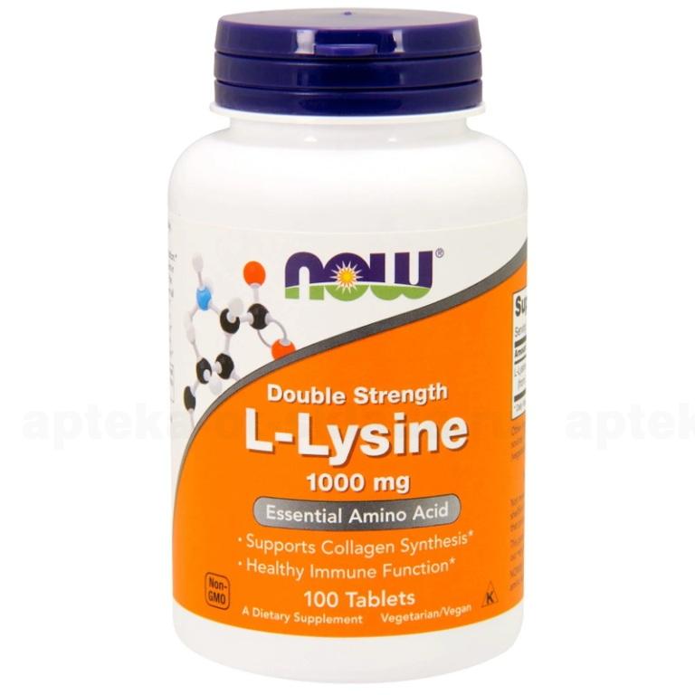 NOW L-Lysine 500мг лизин+ капс 833мг N 100