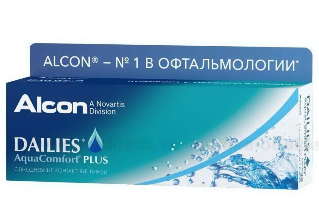 Alcon Dailies AquaComfort Plus однодневные контактные линзы D 14.0/R 8.7/ -8.00 N 30