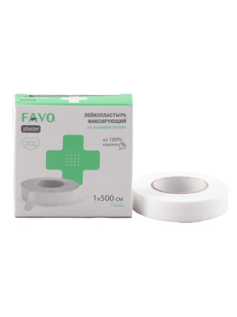 Favo лейкопластырь фиксирующий тканевая основа 1смх500см