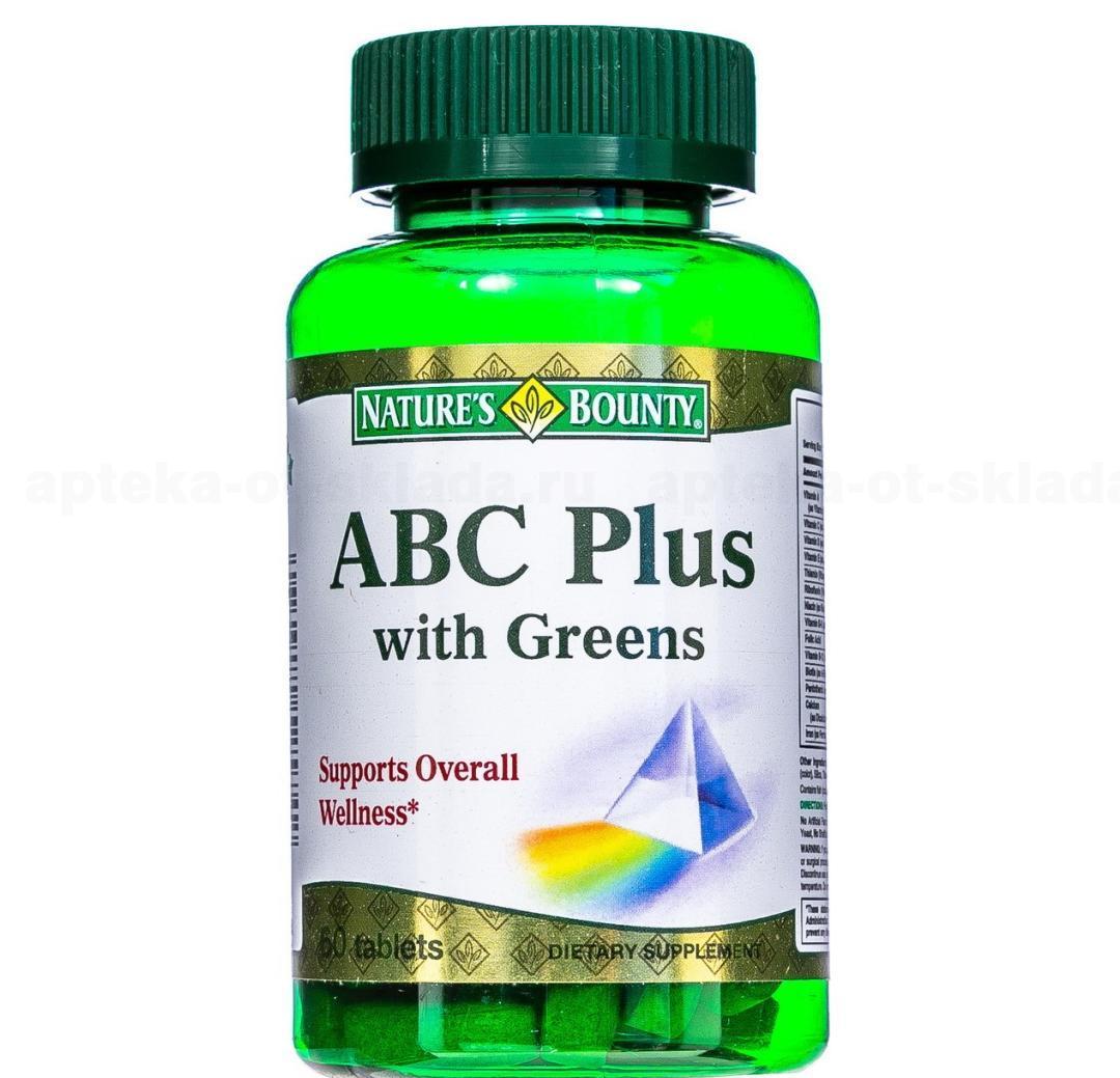 Natures Bounty ABC Plus with Greens плюс гринс тб 1859мг N 60