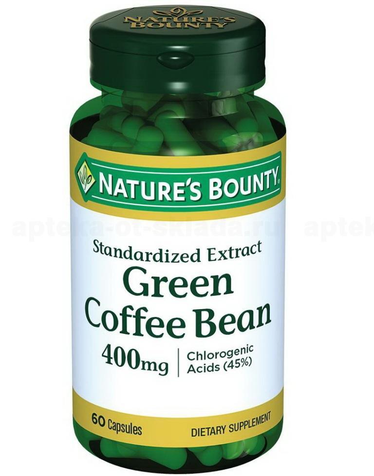 Natures Bounty Зеленые кофейные зерна 400мг капс 525мг N 60