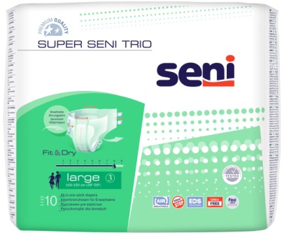 Подгузники Super Seni Trio large N 10