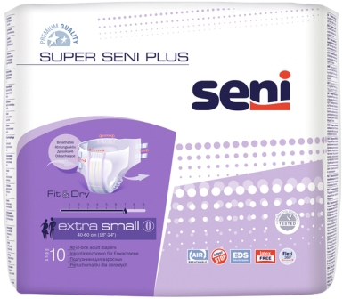 Подгузники для взрослых Super Seni extra small 40-60см N 10