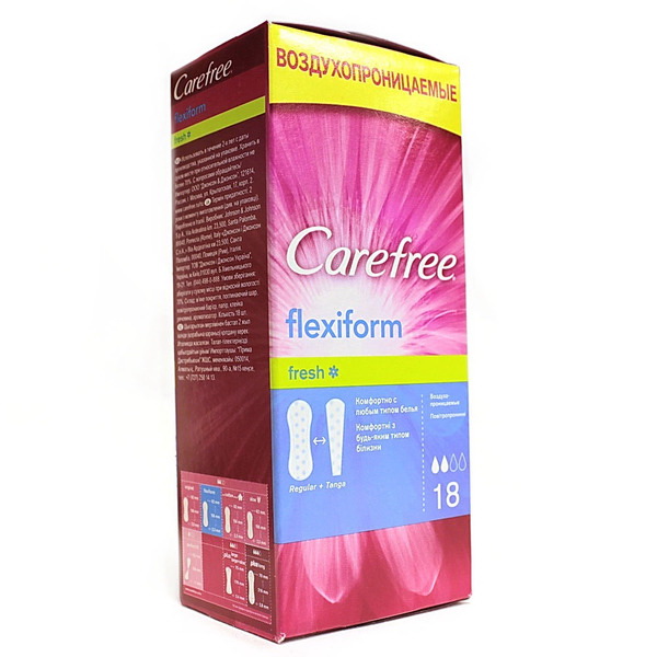 Carefree прокладки ежедневные flexiform fresh ароматизированные N 18