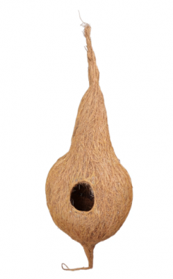 Гнездо для птиц Шурум-бурум из кокосового волокна среднее 38х47см