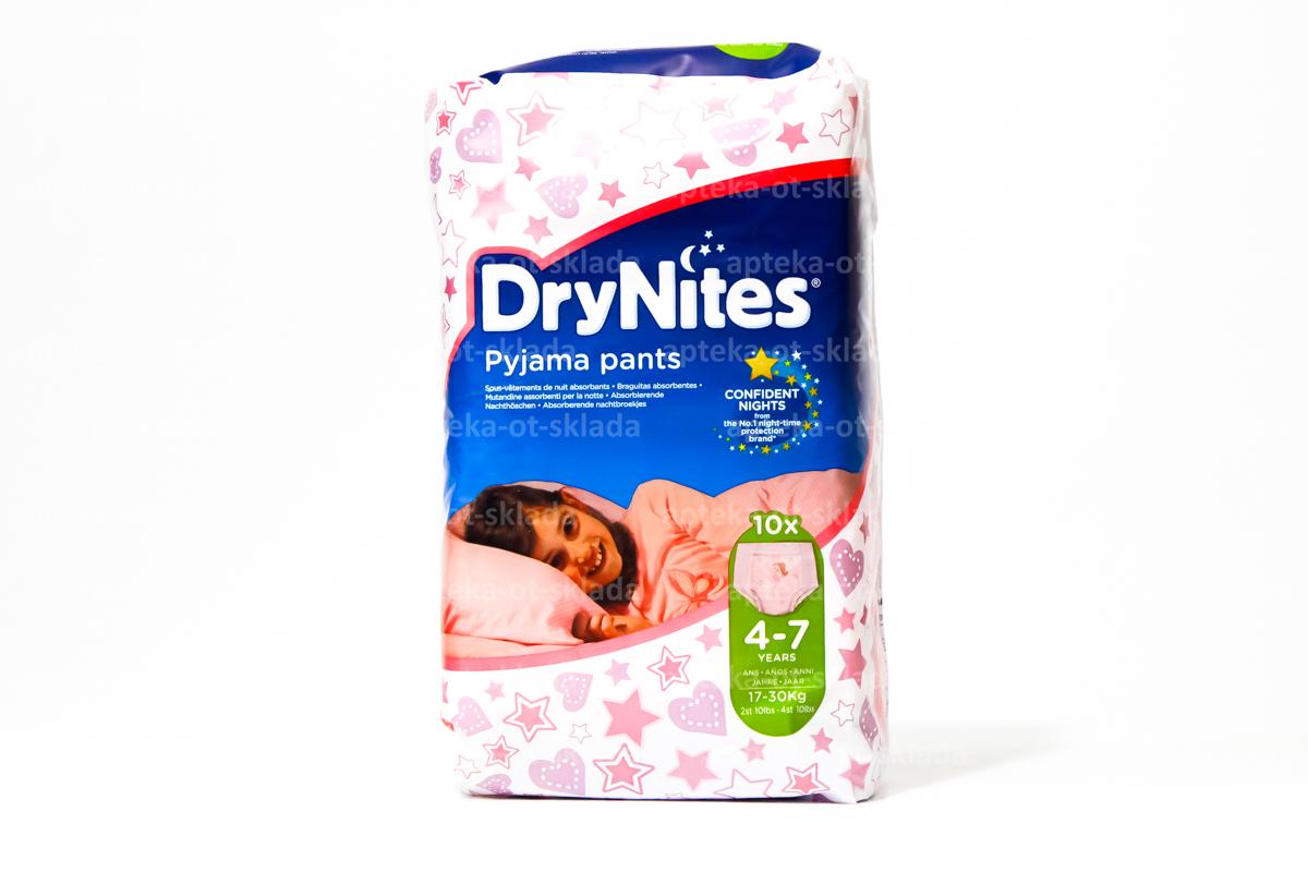 Dry Nites трусики для девочек 17-30кг 4-7лет N 10