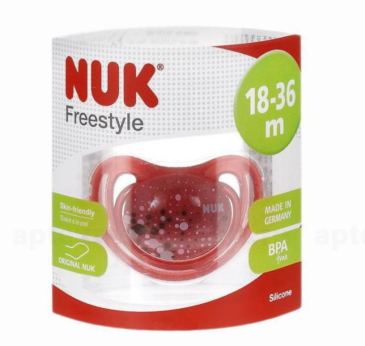 Nuk Freestyle соска-пустышка ортодонтическая силиконовая 18-36 мес N 2