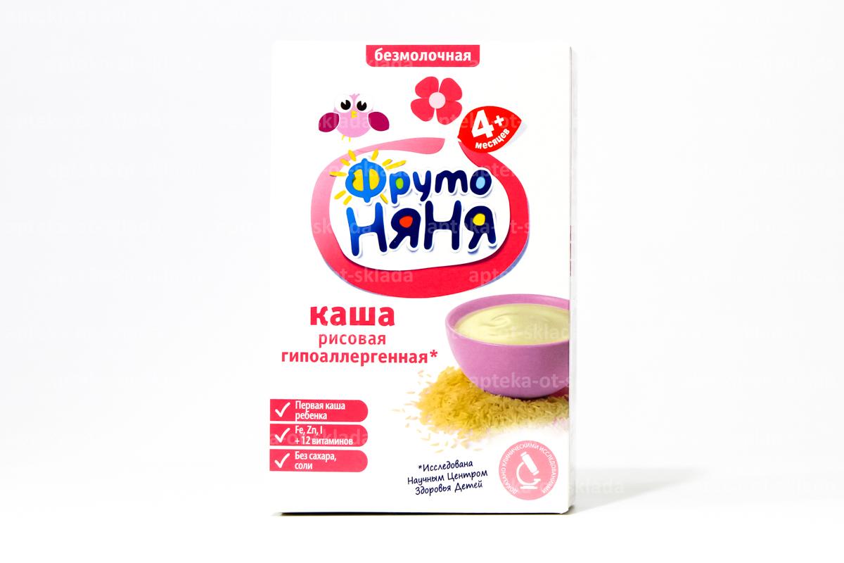 ФрутоНяня Каша рисовая без молока/сахара/глютена 4+ 200г