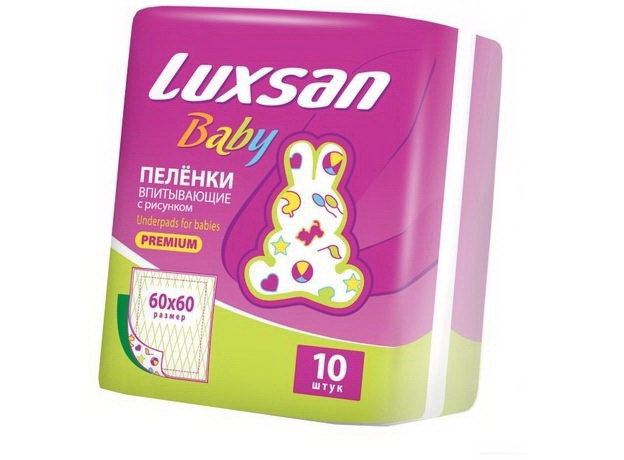 Luxsan Baby пеленки впитывающие детские 60-60см N 10