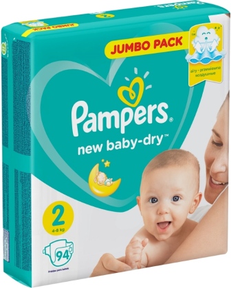 Подгузники Pampers New Baby Dry (р-р 2) 4-8кг N 94