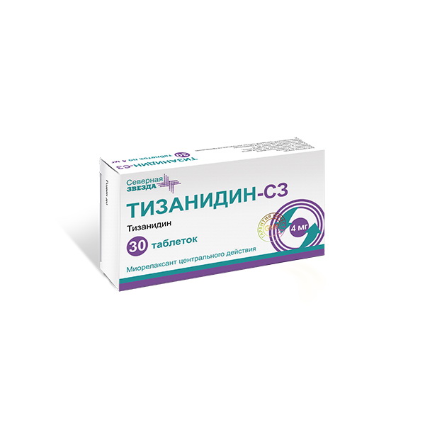 Тизанидин-СЗ тб 4 мг N 30