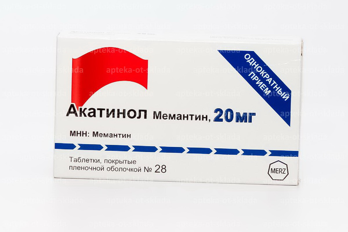 Акатинол Мемантин тб п/о плен 20 мг N 28