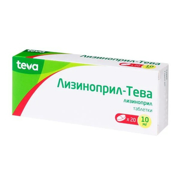 Лизиноприл - Тева тб 10 мг N 20