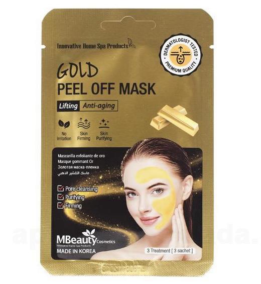 MBeauty маска-пленка для лица подтягивающая с коллоидным золотом 7г х 3шт
