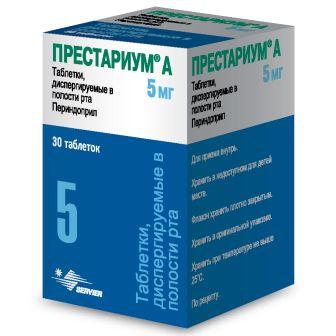 Престариум А (периндоприл) тб диспергируемые в ротовой полости 5 мг N 30
