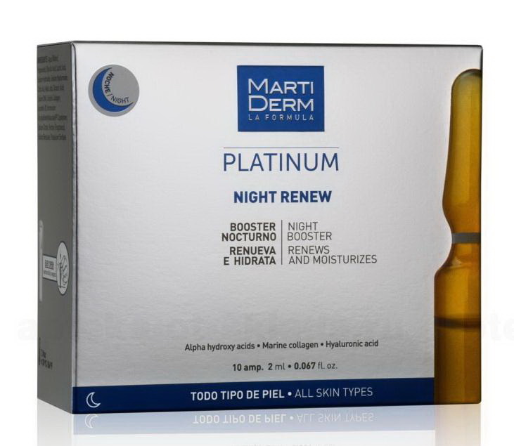 MartiDerm Platinum NightRenew сыворотка-уход регенерирующая ампульная 2мл ночное восстановление N 30