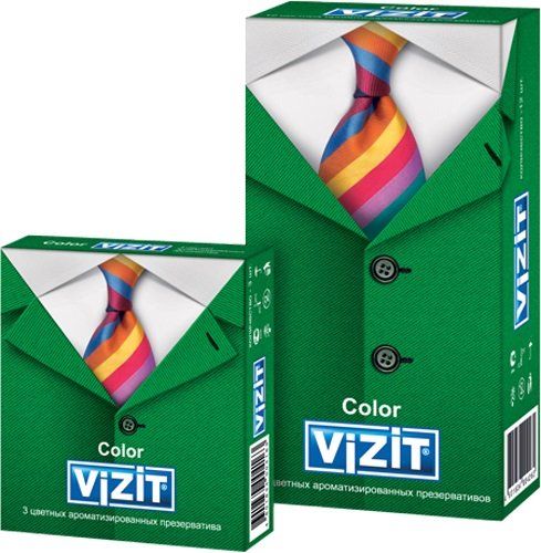 Презервативы Vizit Color цветные ароматизированные N 12