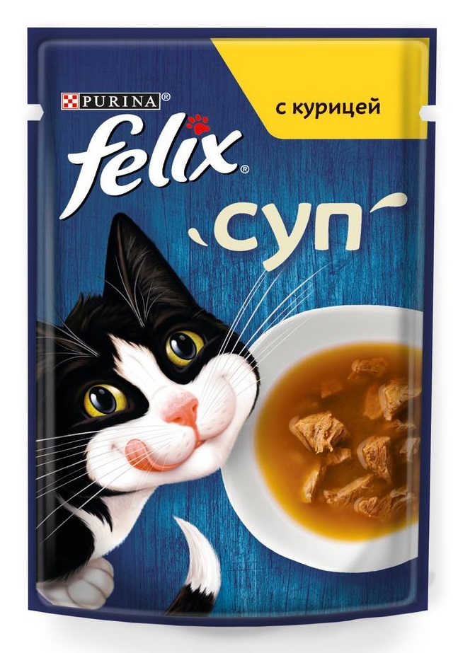 Корм для кошек Felix soup gig суп 48 г пауч курица