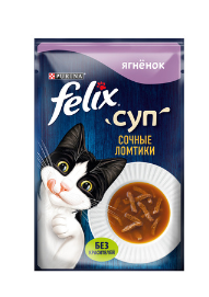 Корм для кошек Felix soup суп 48 г пауч ягненок