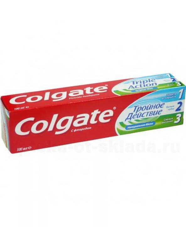 Colgate зубная паста тройное действие натуральная мята с фторидом 100мл