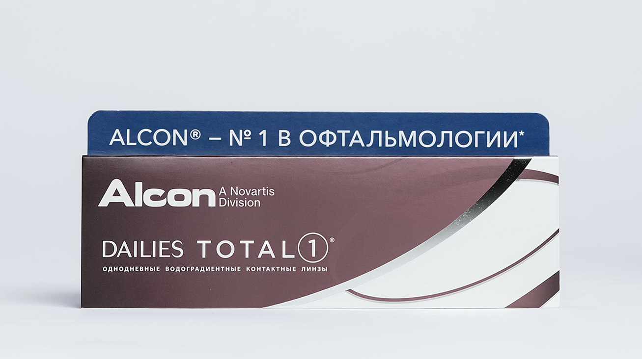 Alcon Dailies Total 1 однодневные контактные линзы D 14.1/R 8.5/ +6.00 N 30