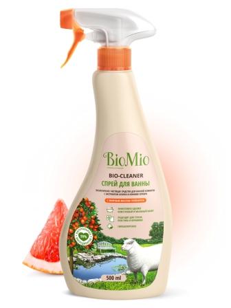 BioMio эко чистящий спрей для ванны экстракт хлопка/ионы серебра/эфирное масло грейпфрута 500мл