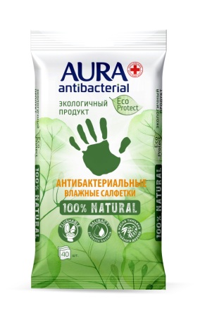 Аура Eco Protect салфетки влажные антибактериальные N 40