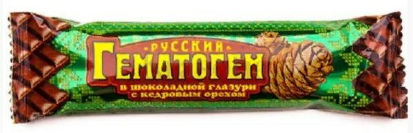 Гематоген русский плитки с кедровым орехом 40 г