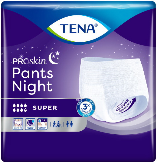 Подгузники-трусы для взрослых ночные Тена Pants Night super 80-110см размер M N 10