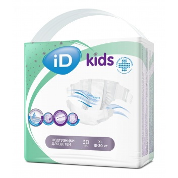 iD Kids подгузники для детей XL (15-30кг) N 30