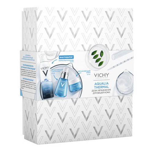 Vichy Aqualia Thermal набор (легк увл крем 50мл+ночной спа уход 50мл+пробужд бальз для кожи вокруг гл