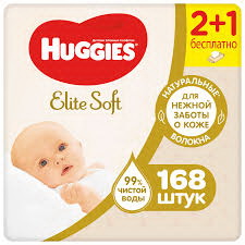 Huggies elite soft салфетки влажные детские N 168