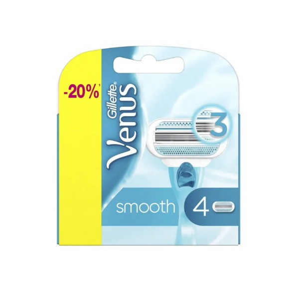 Gillette Venus Smooth сменные кассеты для безопасных бритв N 4