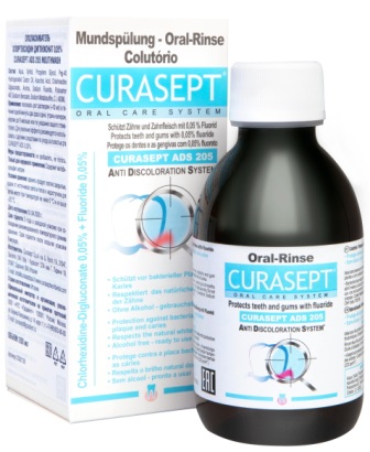 Curasept ads 205 ополаскиватель для полости рта хлоргексидин 0,05% 200 мл