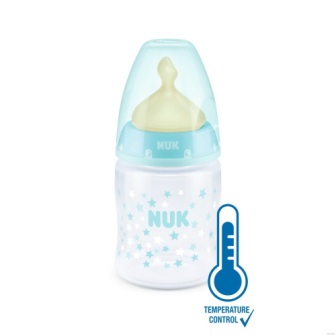 Nuk First Choice+ бутылочка с индикатором температуры с латексной соской 0-6 мес 300мл звезды