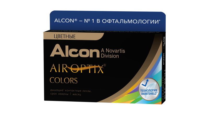 Alcon Air Optix Colors 30тидневные контактные линзы D 14.2/R 8.6/ -5.75 Sterling Gray N 2
