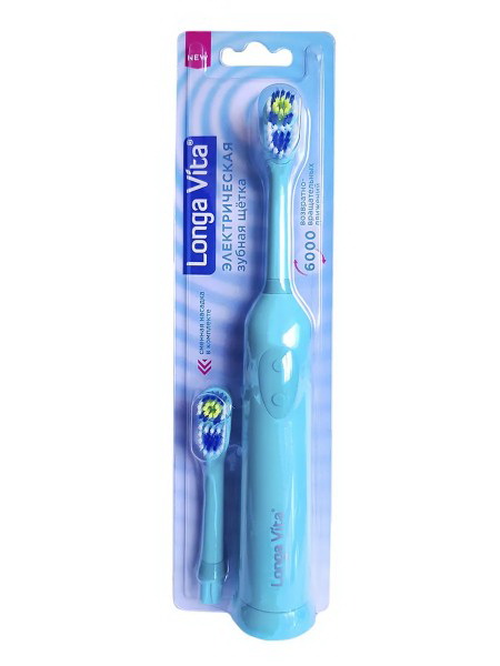 Longa Vita электрическая зубная щетка со сменной насадкой для взрослых арт KAB-2