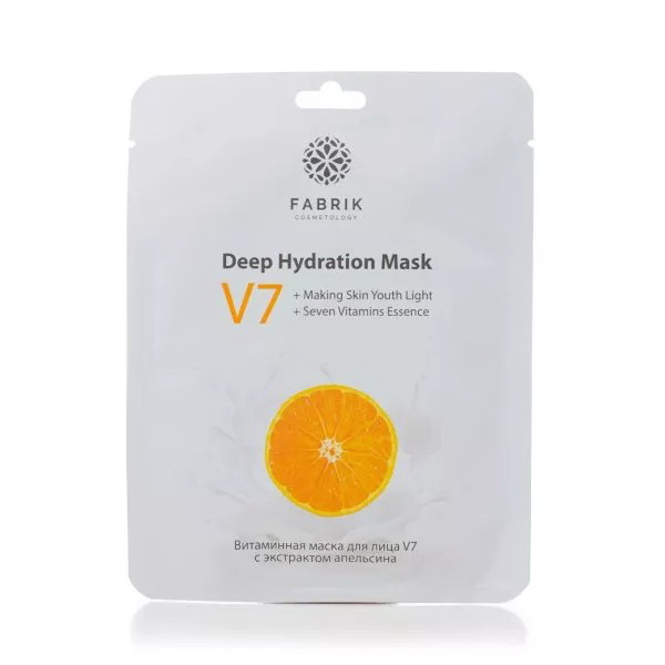 Fabrik Cosmetology тканевая витаминная маска для лица  с экстрактом апельсина V 7 30г