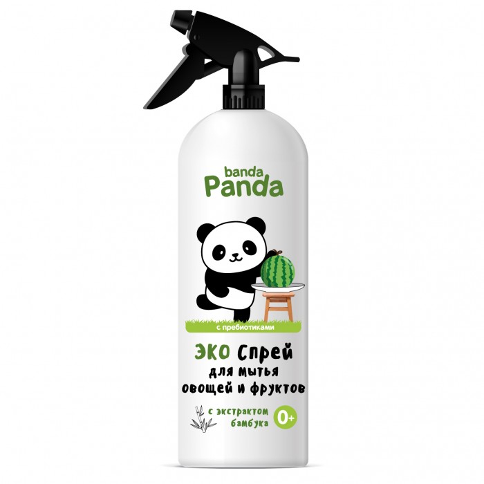 Banda Panda эко-спрей для мытья овощей и фруктов с экстрактом бамбука 0+месяцев 1000мл