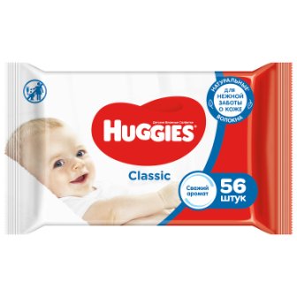 Huggies салфетки влажные детские Классик N 56