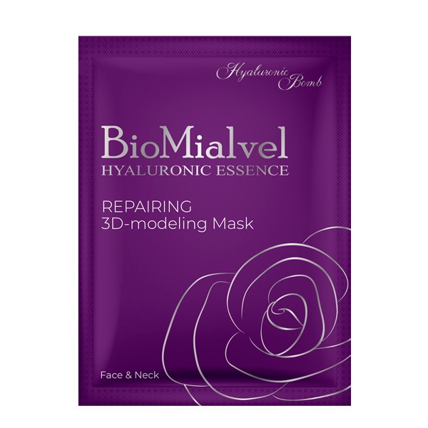 BioMialvel восстанавливающая маска на основе эссенции гиалуроновой кислоты для лица и шеи