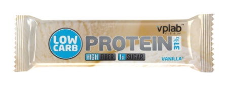 VpLab low carb батончик протеиновый 31% со вкусом ванили 35г