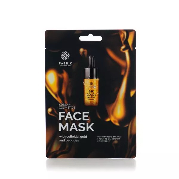Fabrik Cosmetology тканевая маска для лица  с коллоидным золотом и пептидами 25г