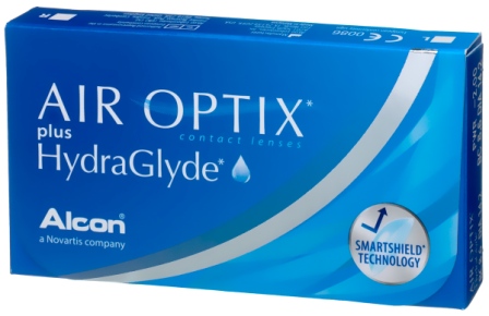 Alcon Air Optix plus HydraGlyde 30тидневные контактные линзы D 14.2/R 8.6/ -0.75 N 6