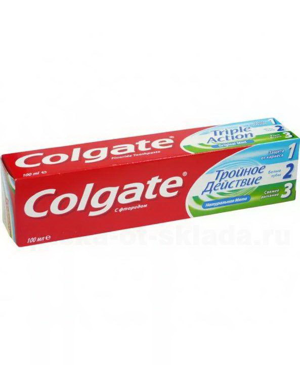 Сolgate зубная паста тройное действие натуральная мята с фторидом 100мл N 2