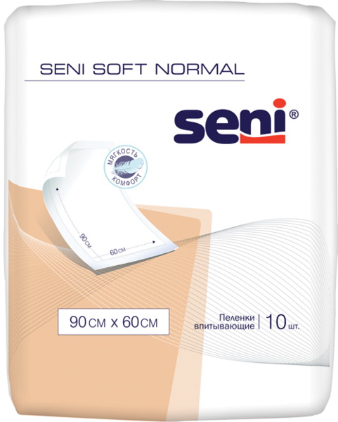 Пеленка гигиеническая Seni soft normal 60x90см N 10